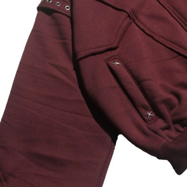 Amertanslook Fusion Hoodie - Boxy Cut Maroon Unisex