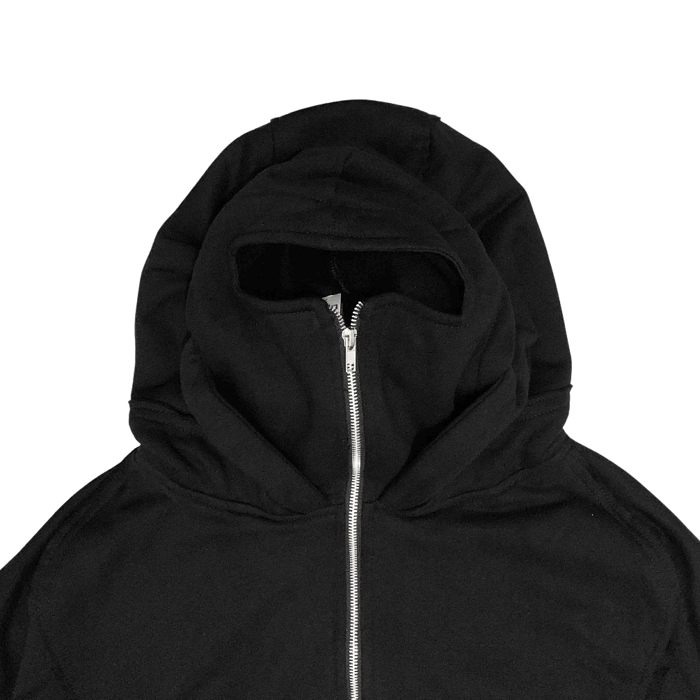 Amertanslook Barz Balaclava Hoodie - Boxy Cut Black Unisex