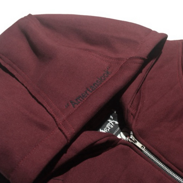 Amertanslook Fusion Hoodie - Boxy Cut Maroon Unisex