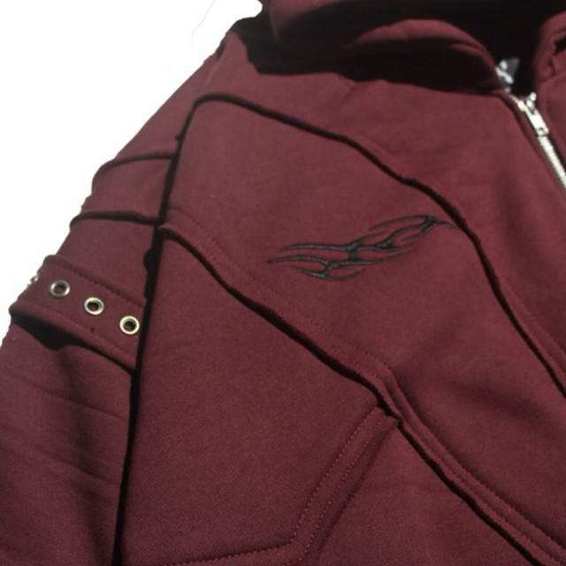 Amertanslook Fusion Hoodie - Boxy Cut Maroon Unisex