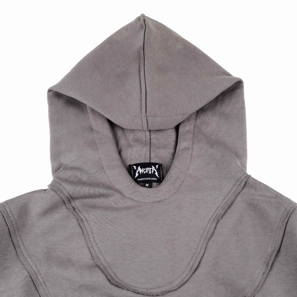Amertanslook Inshaf Hoodie - Boxy Cut Gray Unisex