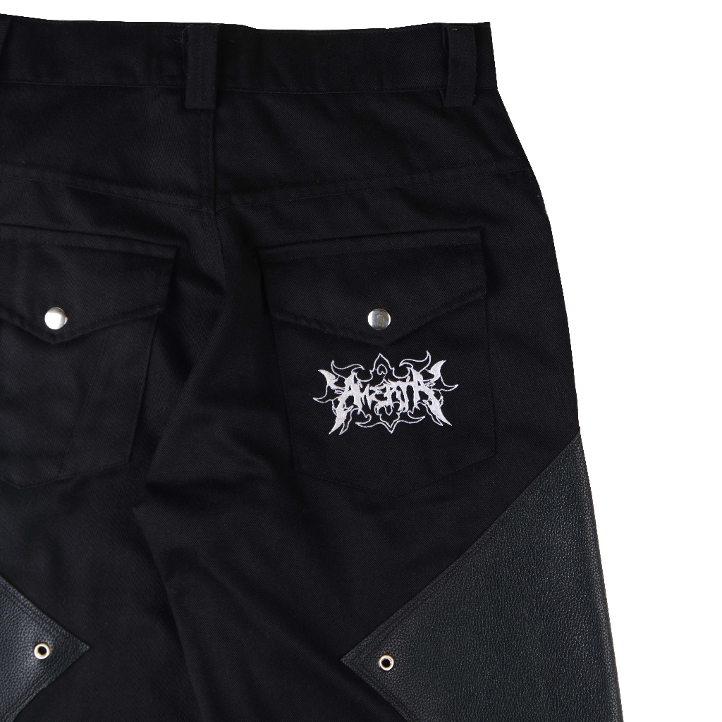 Amertanslook Void Leather Pants - Loose Cut Black Unisex