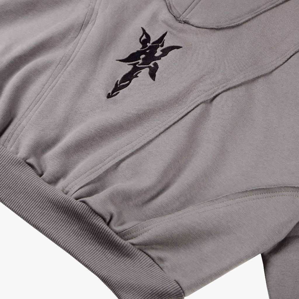 Amertanslook Inshaf Hoodie - Boxy Cut Gray Unisex