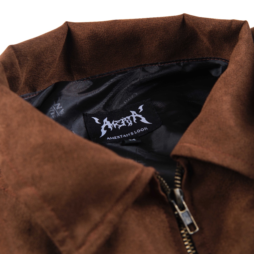 Amertanslook Twin riot  - Boxy fit brown Unisex