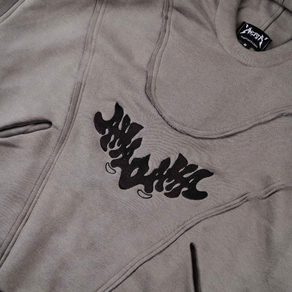 Amertanslook Inshaf Hoodie - Boxy Cut Gray Unisex
