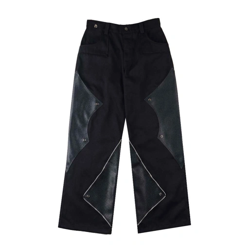 Image of Amertanslook Void Leather Pants - Loose Cut Black Unisex