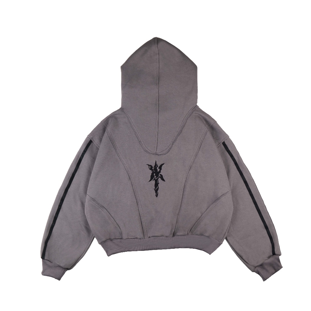 Amertanslook Inshaf Hoodie - Boxy Cut Gray Unisex