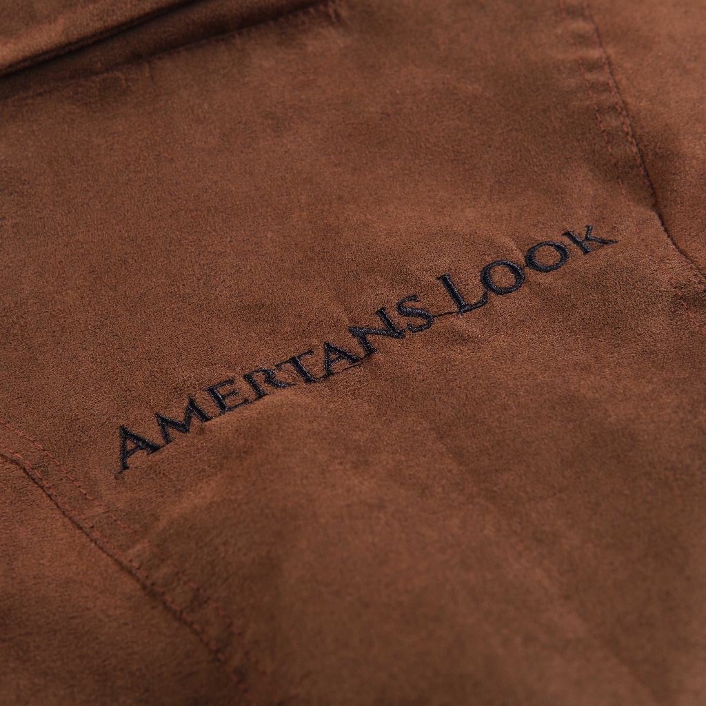 Amertanslook Twin riot  - Boxy fit brown Unisex
