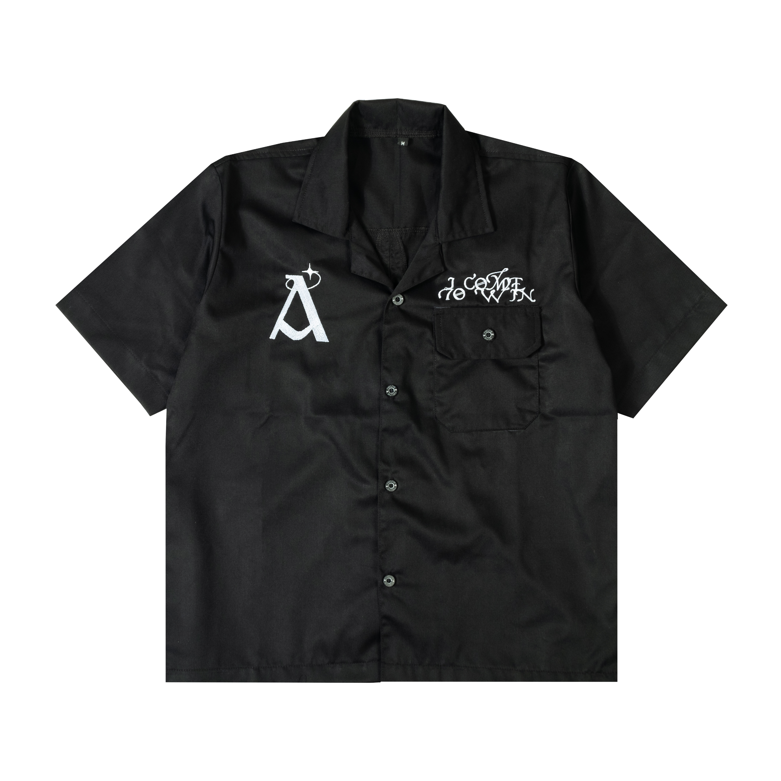 Workshirt Zipper Kemeja Pria | Workshirt Unisex | Hitam - Amerta