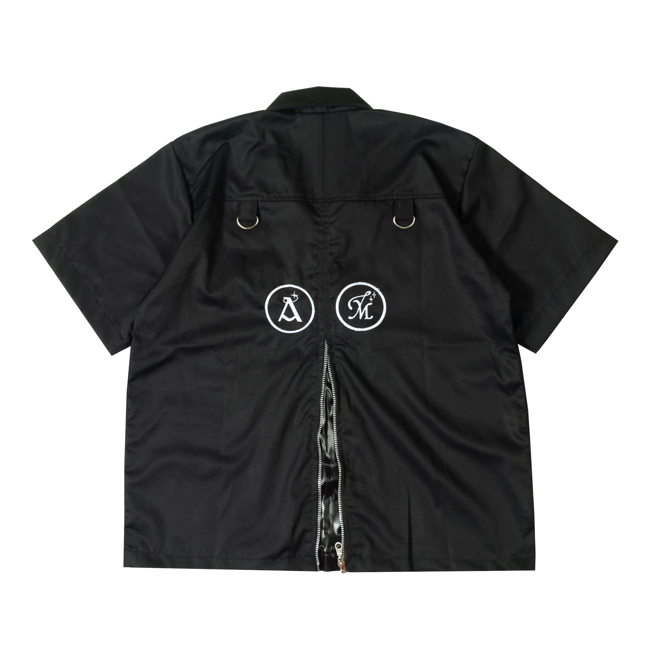 Workshirt Zipper Kemeja Pria | Workshirt Unisex | Hitam - Amerta