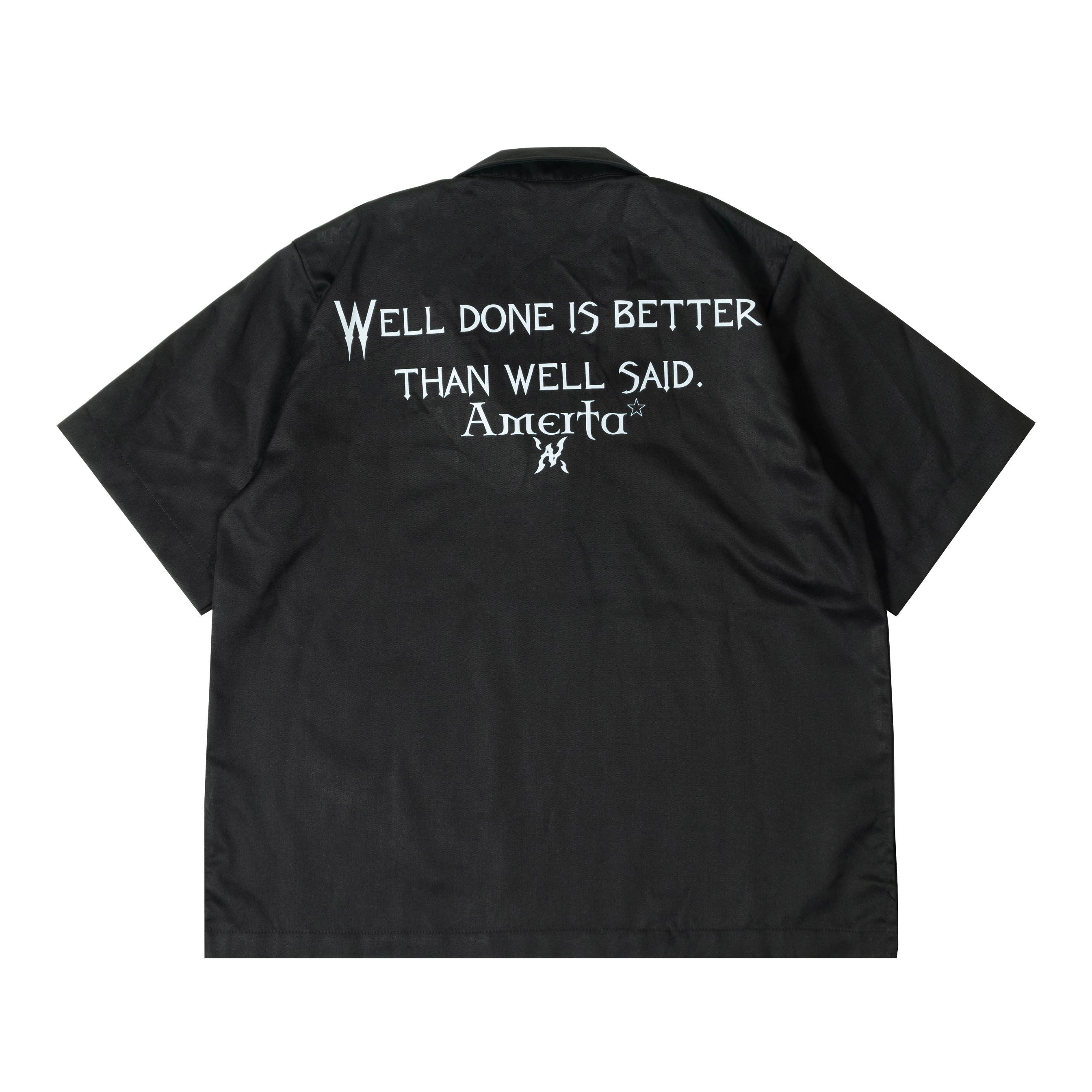 Workshirt Black Angel | Hitam | Unisex - Amertan