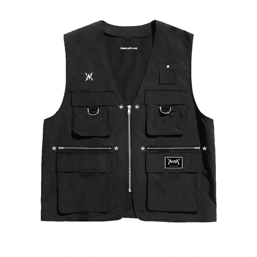 Image of Amertan's Look | Zip Up Vest Pria | Rompi Unisex | Hitam