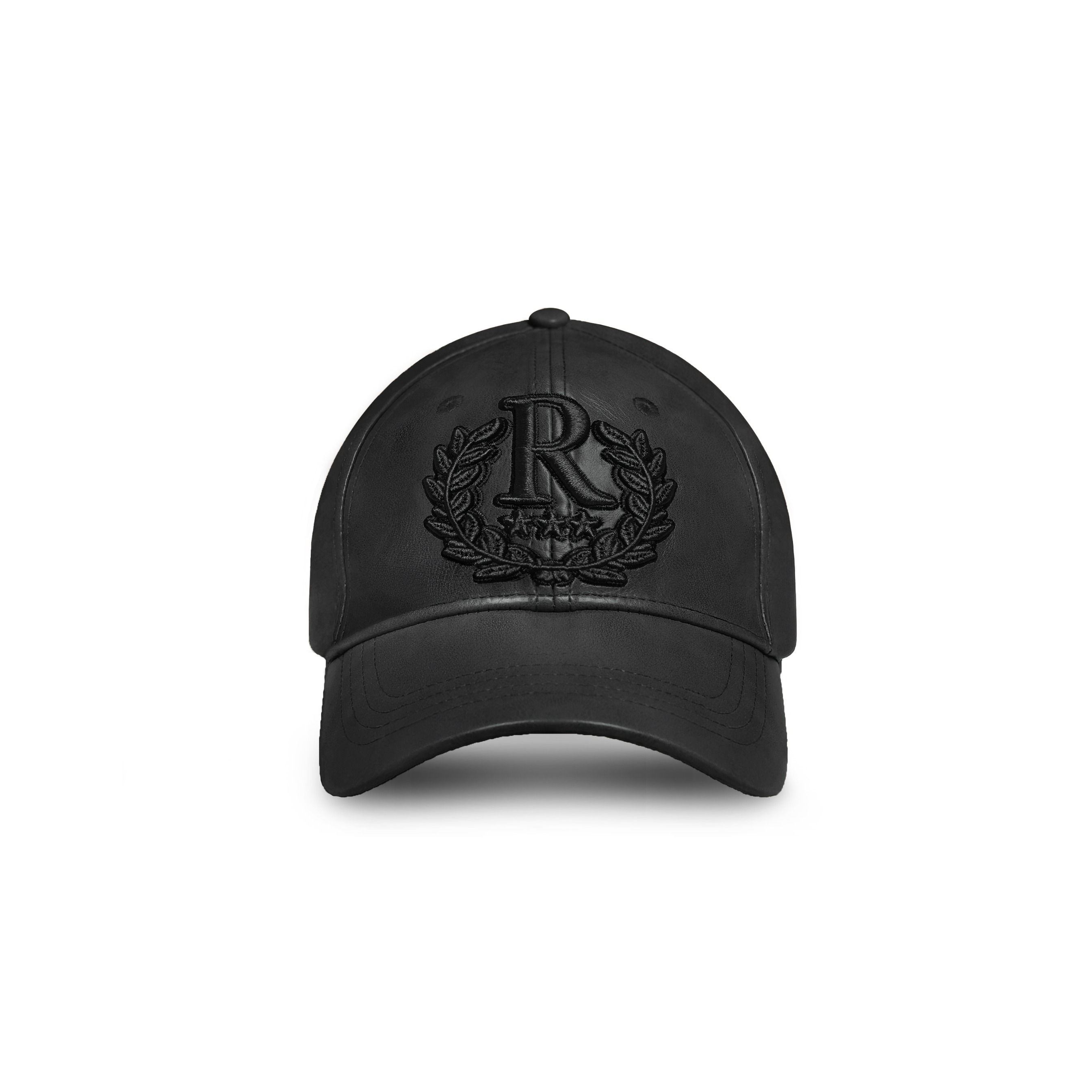 RUCAS Crown Black Leather Cap