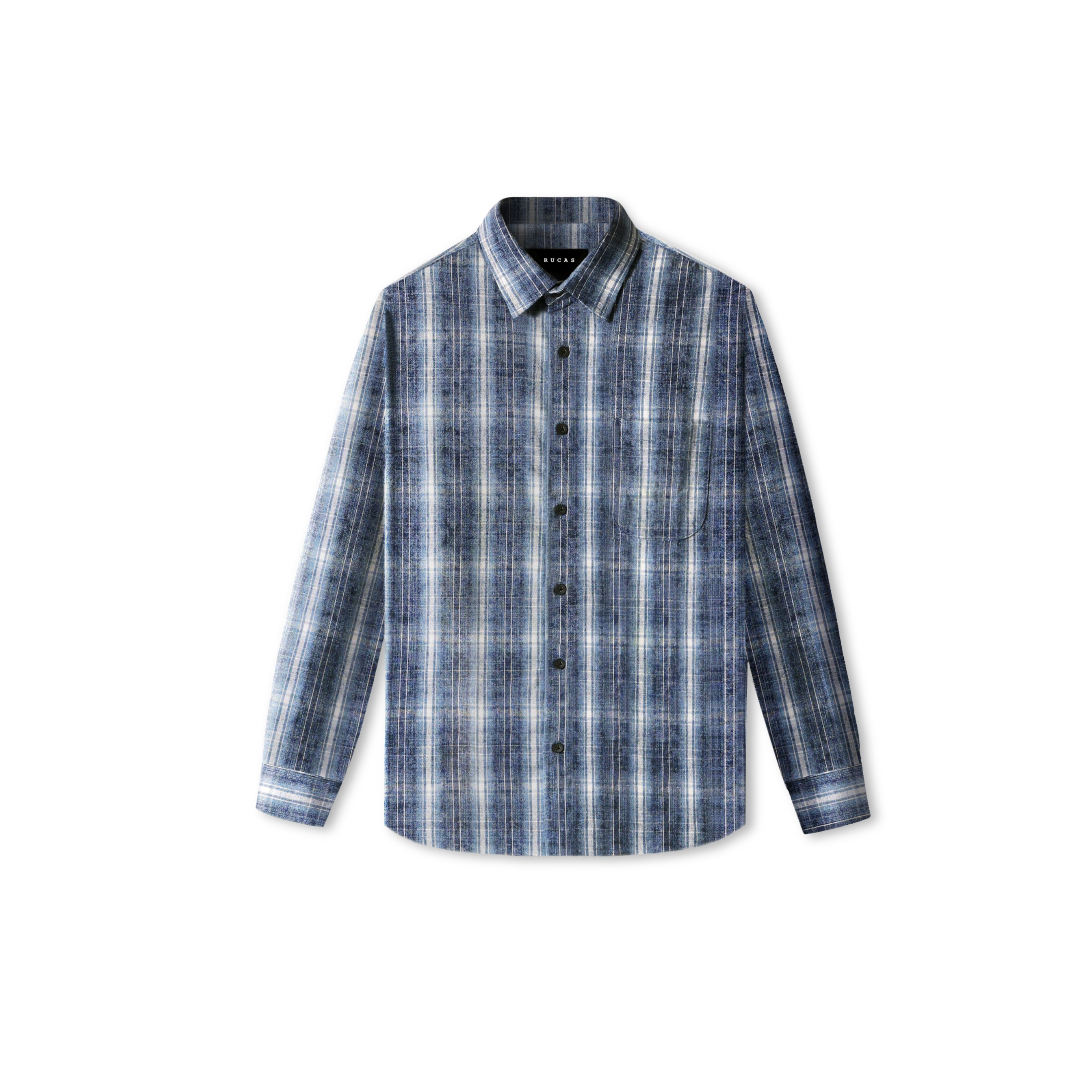 RUCAS Blue Washed Flannel Shirt