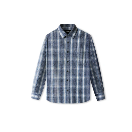 Image of RUCAS Blue Washed Flannel Shirt