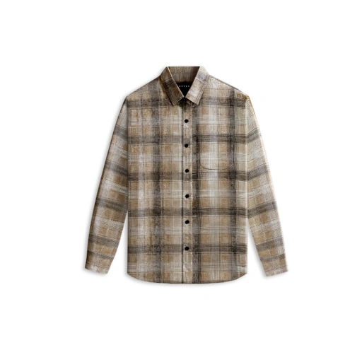 Image of RUCAS Yellow Marble Flannel Shirt