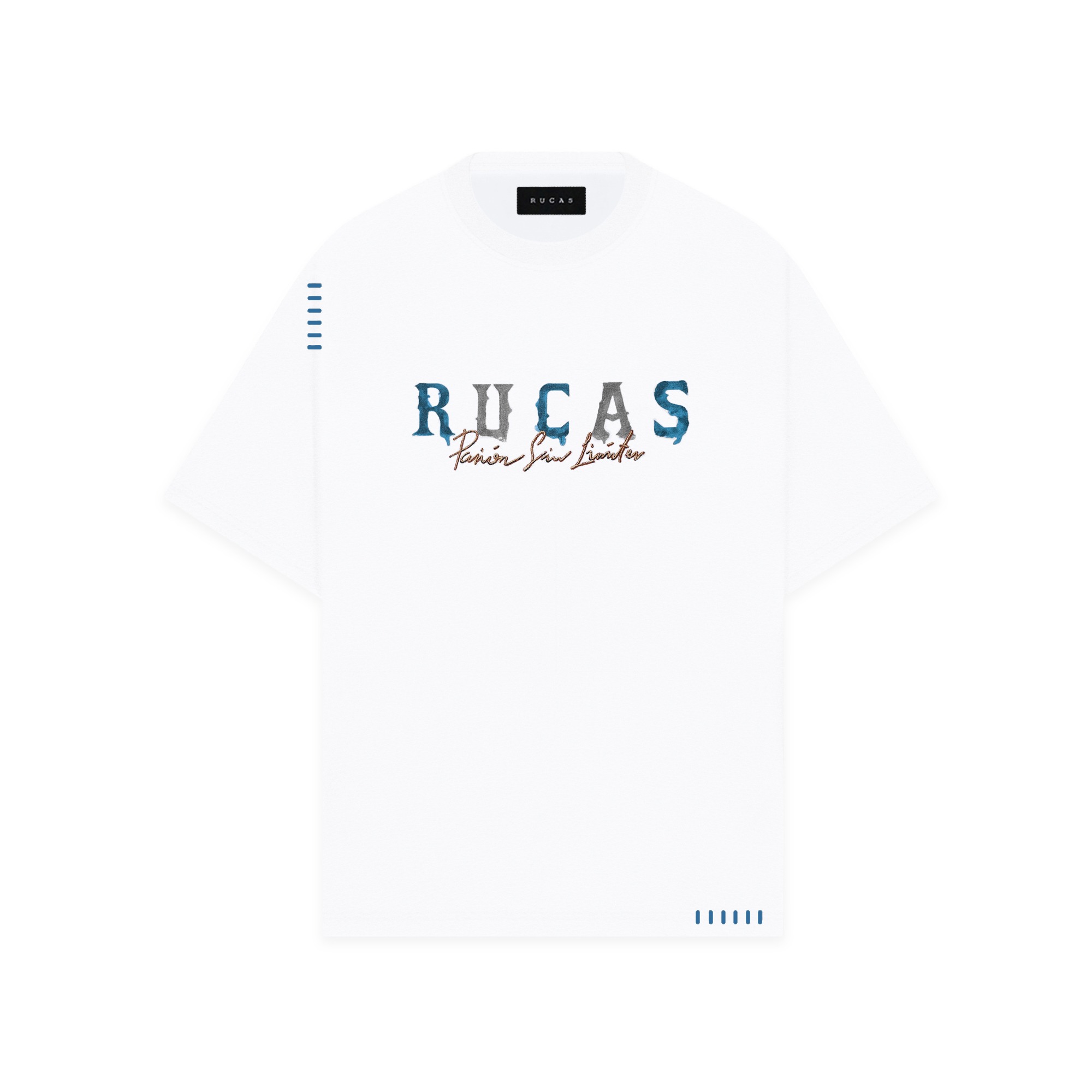 RUCAS Initial Art Painting Edition Tee - BLUE / GREY