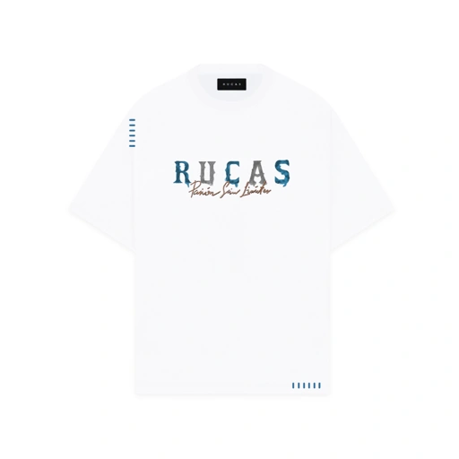 RUCAS Initial Art Painting Edition Tee - BLUE / GREY
