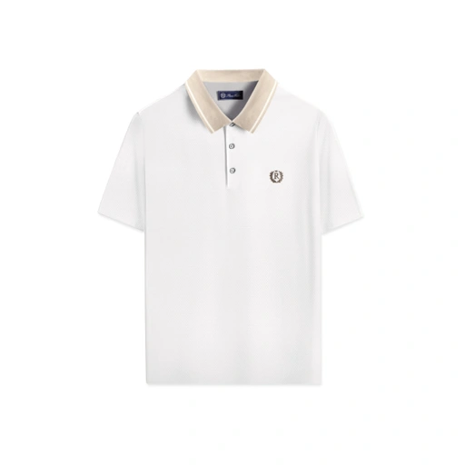 Image of RUCAS Tailor Two Tone Rib Polo Shirt - White