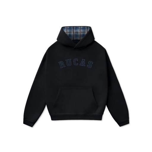Image of RUCAS Reversible Blue Flannel Hoodie