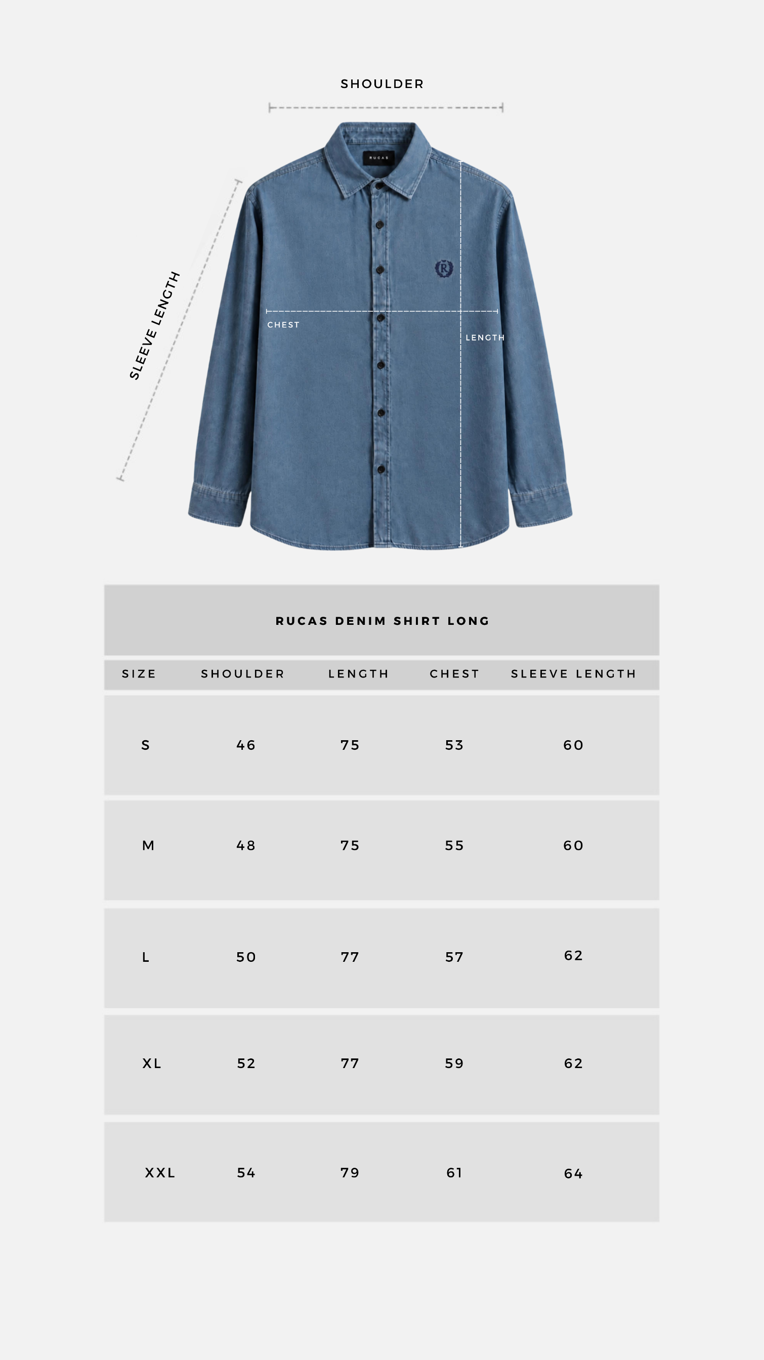 RUCAS Tailor Denim Shirt Long Sleeve