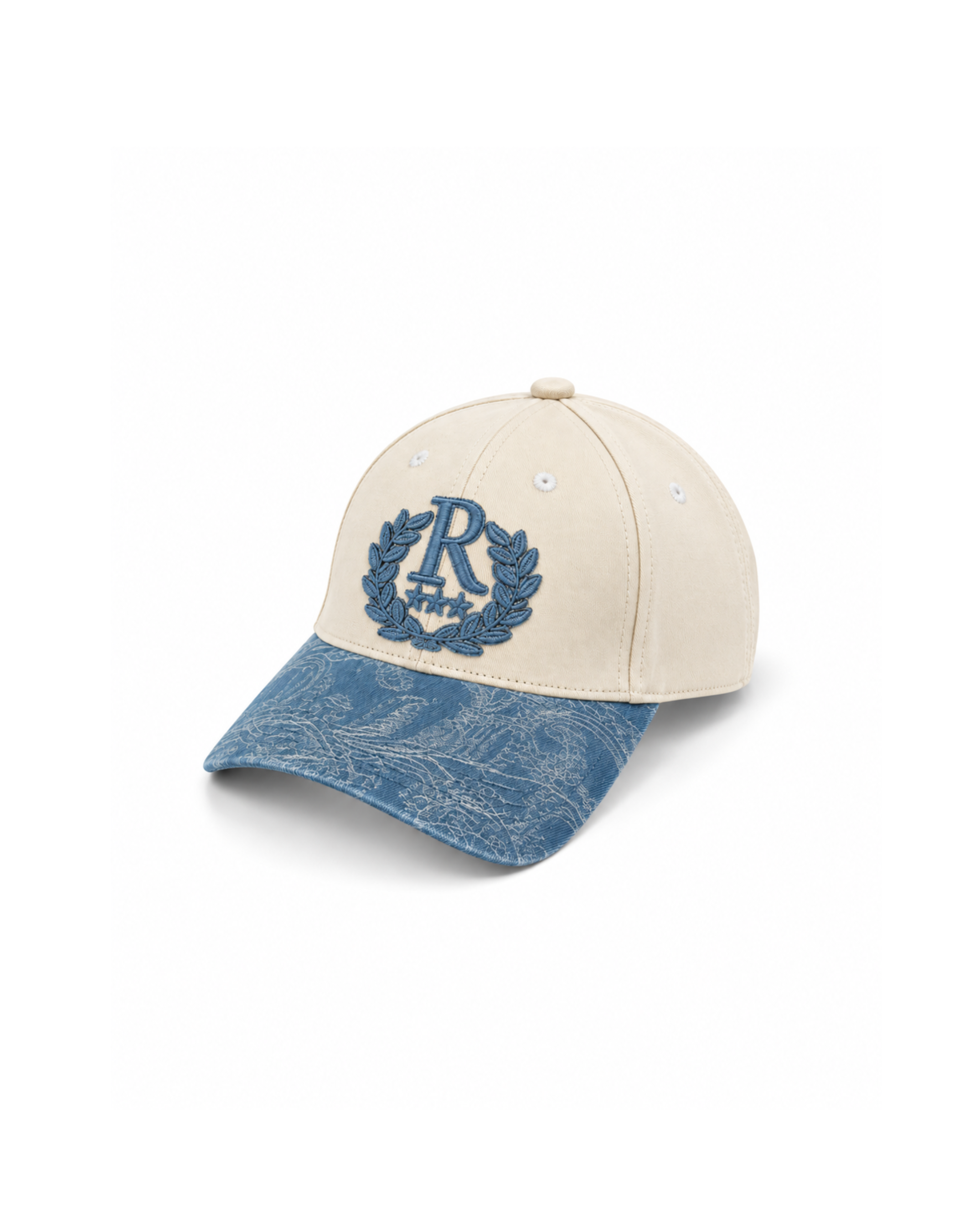 RUCAS Blue Denim Pattern Two Tone Cap