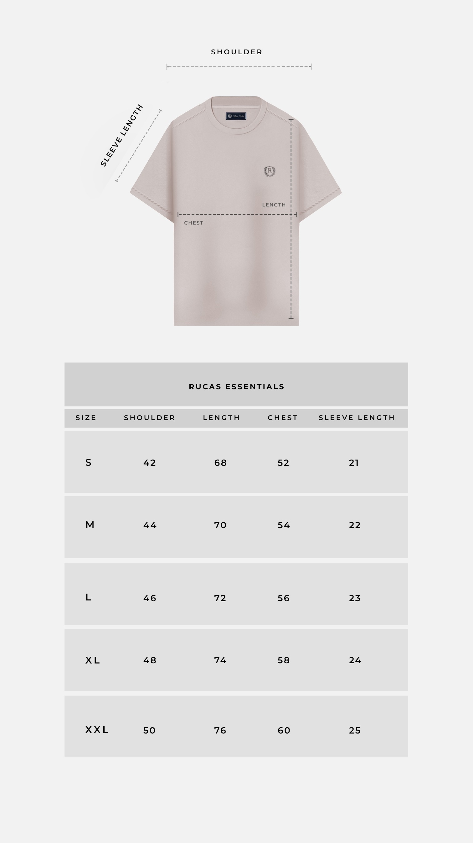RUCAS Essentials Stitch Tee - Cream