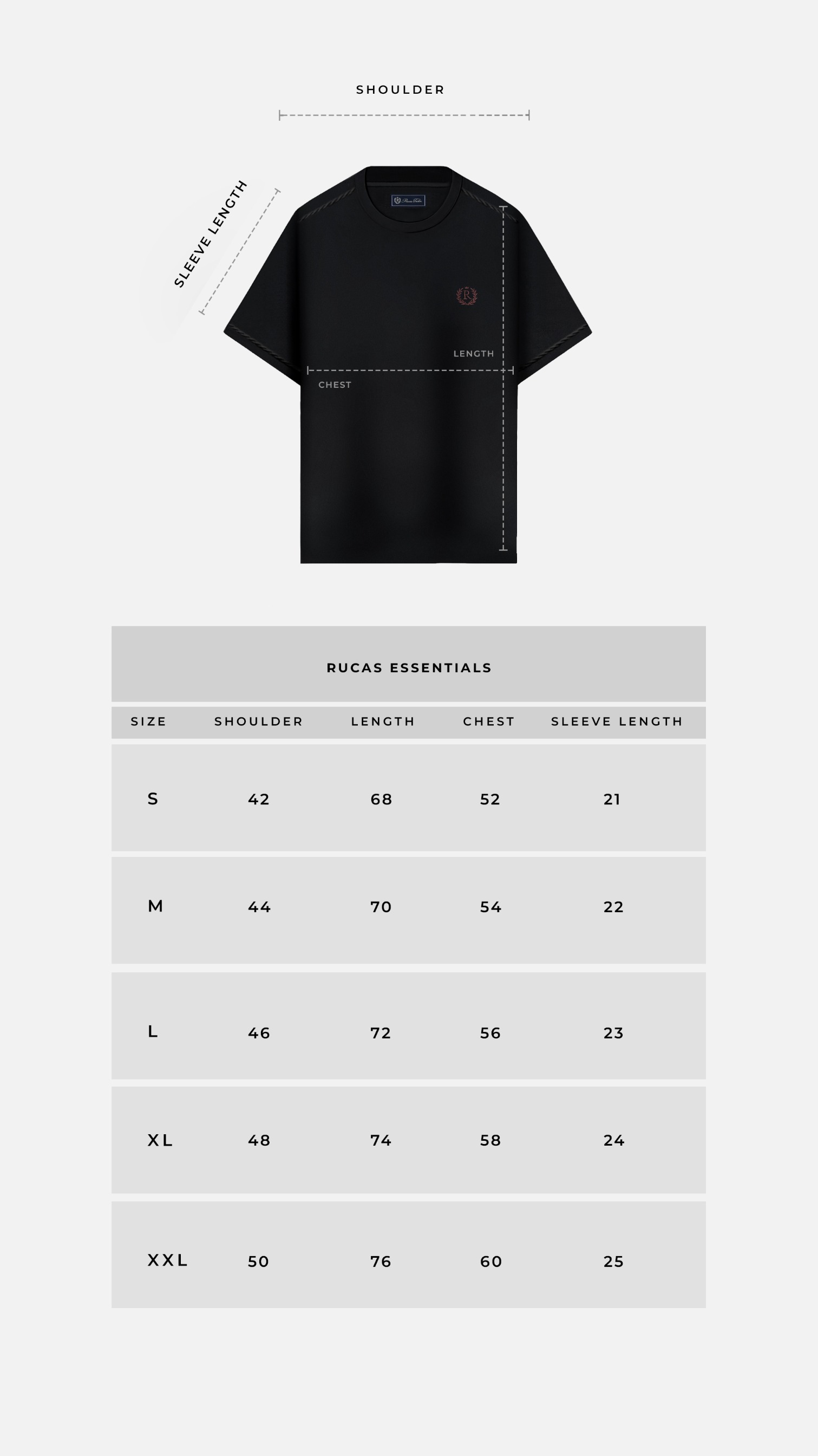 RUCAS Essentials Stitch Tee - Black