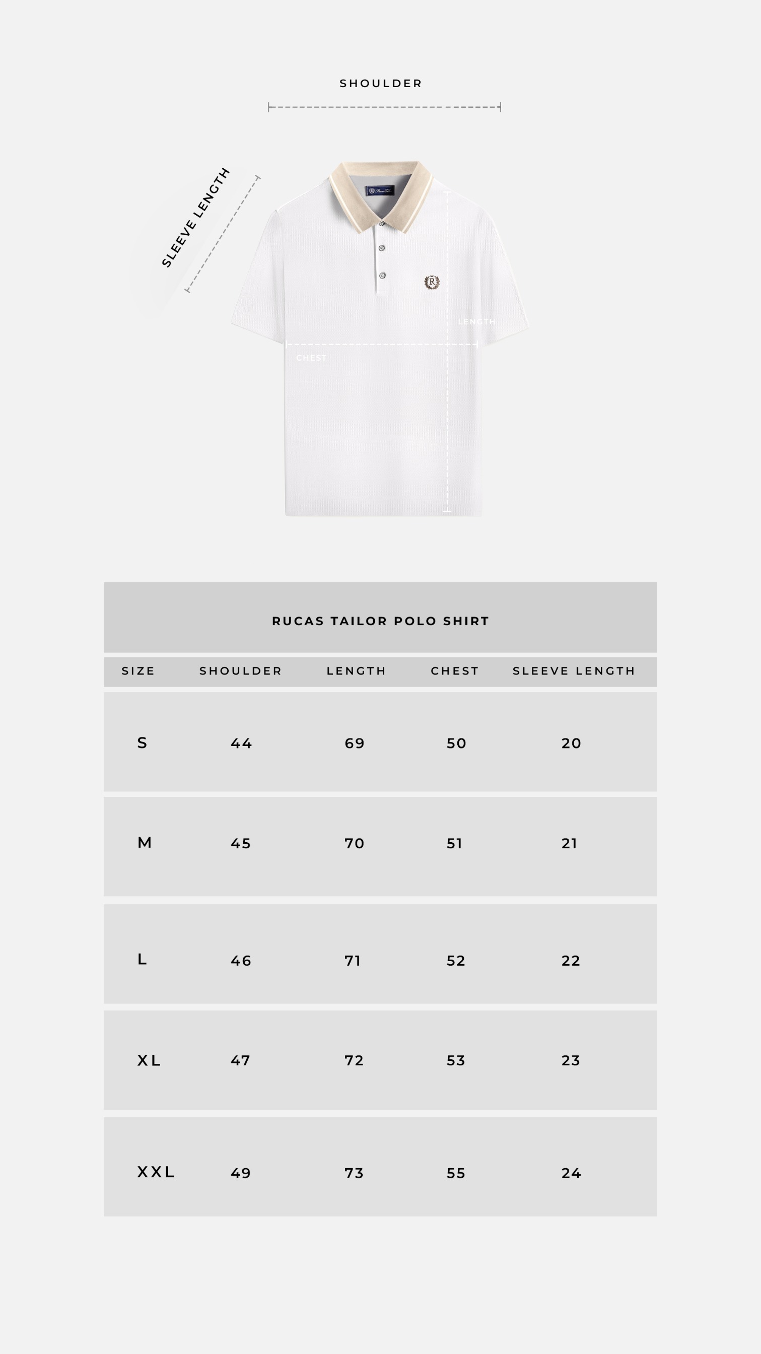 RUCAS Tailor Two Tone Rib Polo Shirt - White