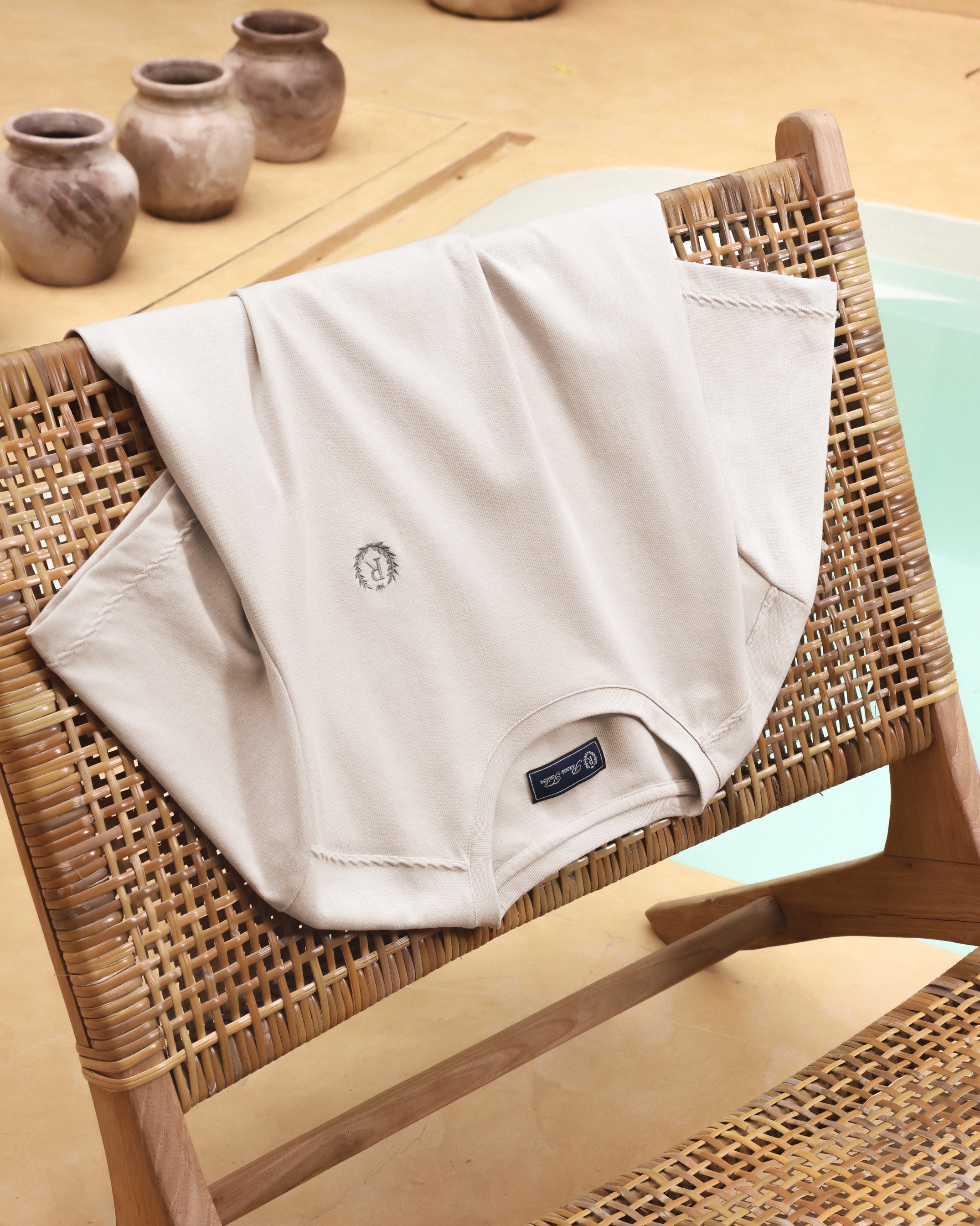 RUCAS Essentials Stitch Tee - Cream