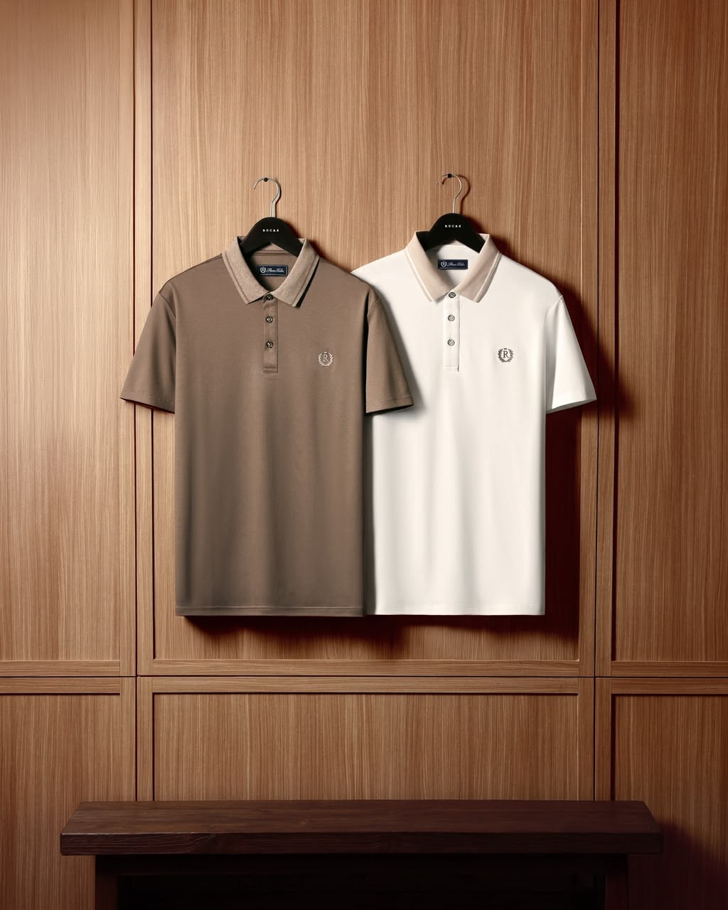 RUCAS Tailor Two Tone Rib Polo Shirt - White