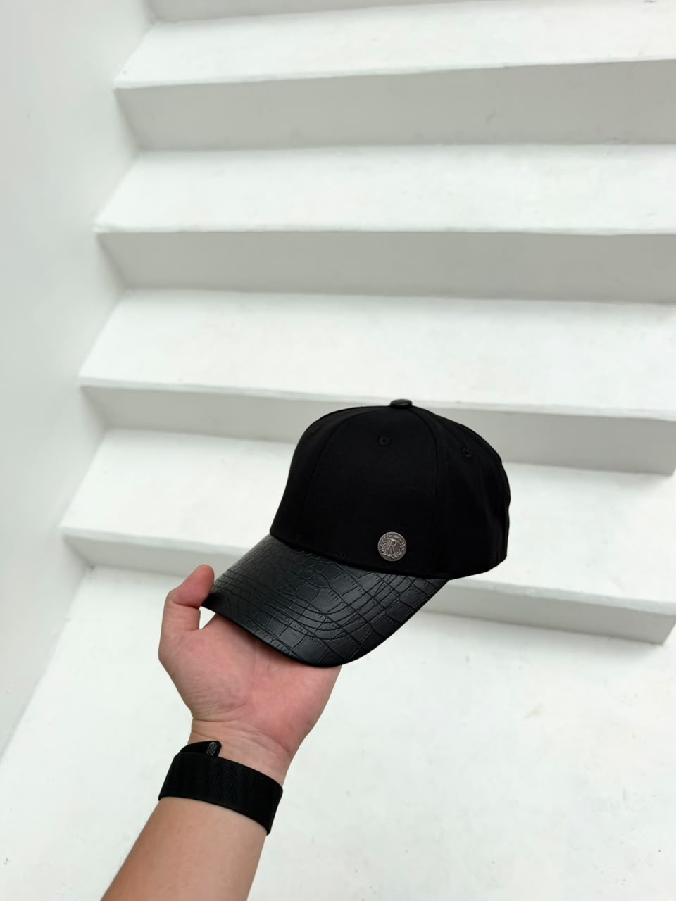 RUCAS Crown Python Leather Cap