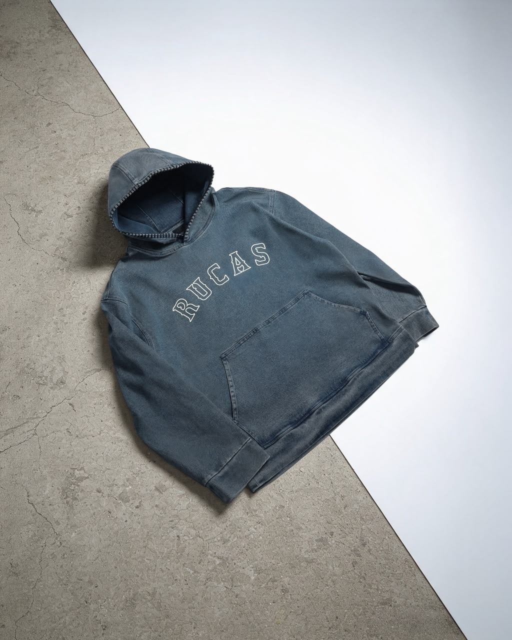 RUCAS Initial Ultra Stitch Denim Hoodie