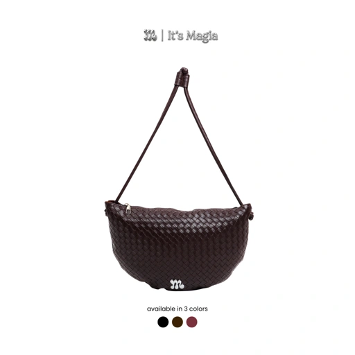 Image of [NEW BAG] MAGIA Aca Bag Woven Leather Handbag