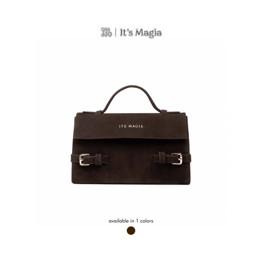Image of MAGIA Rhea Bag Coffee Suede Leather Totebag