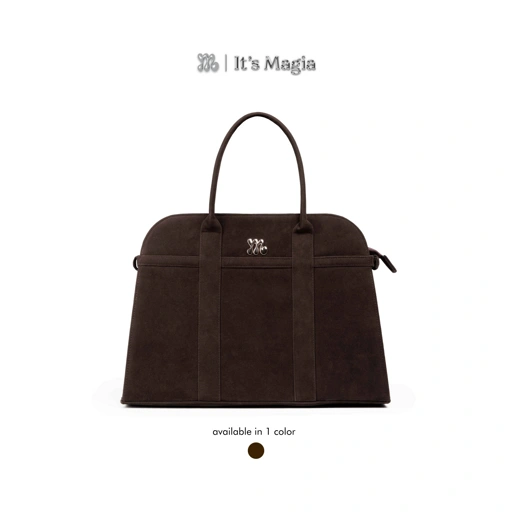 Image of MAGIA Virelle Bag Coffee Suede Leather Totebag