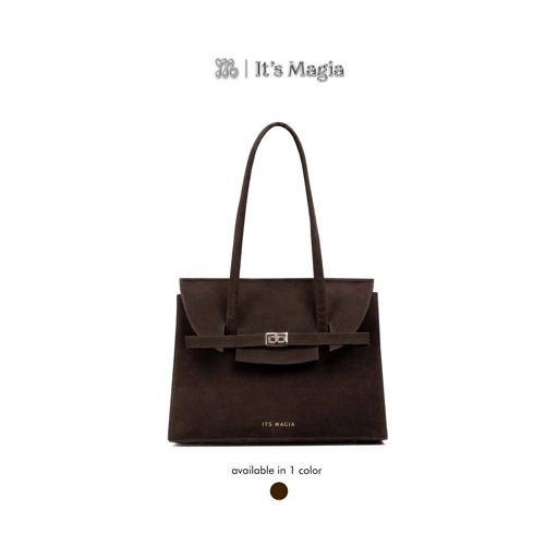 Image of MAGIA Kaluna Bag Coffee Suede Leather Totebag