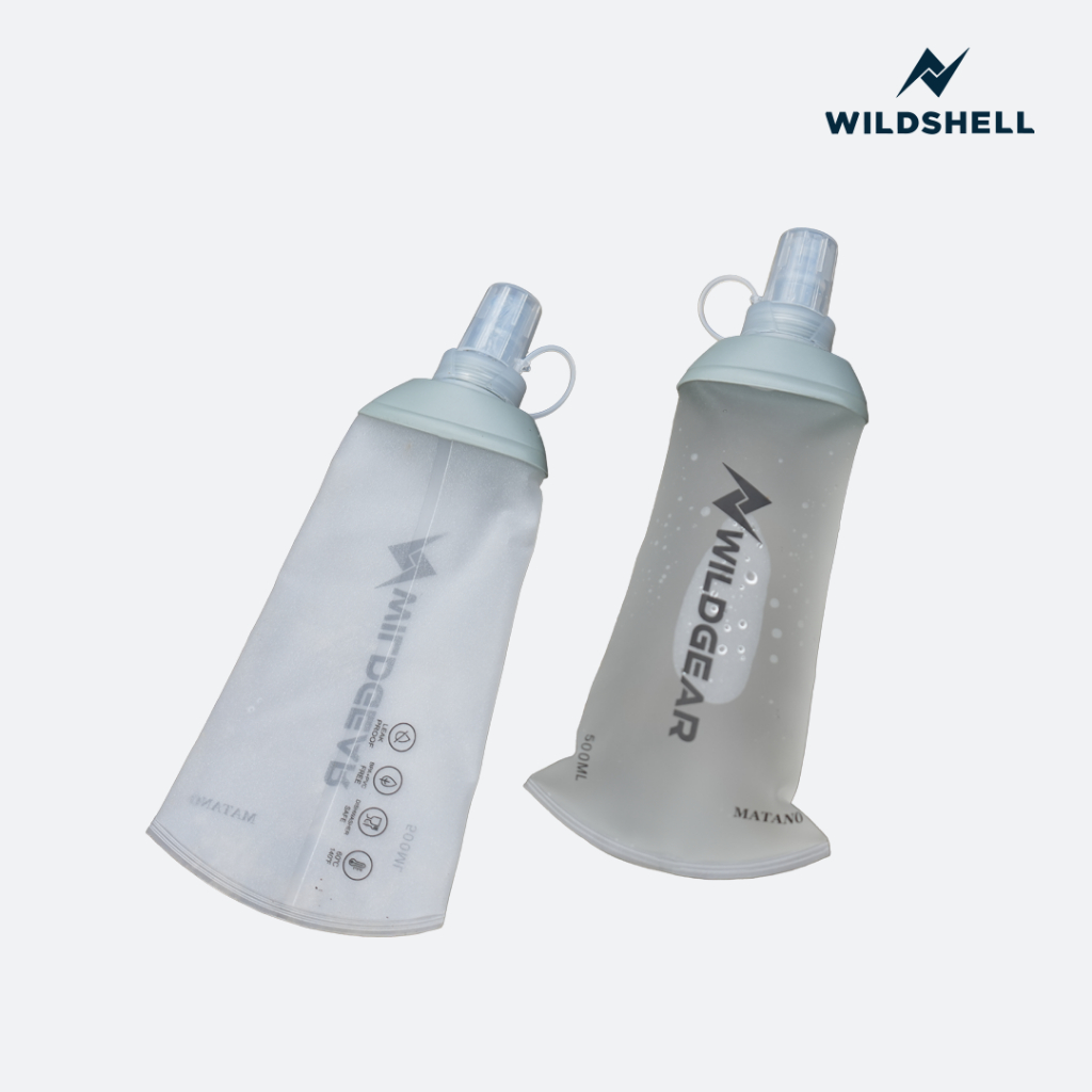 BOTOL MINUM LIPAT 500ml - Foldable soft Flask 500ml trail running MATANO WILDSHELL
