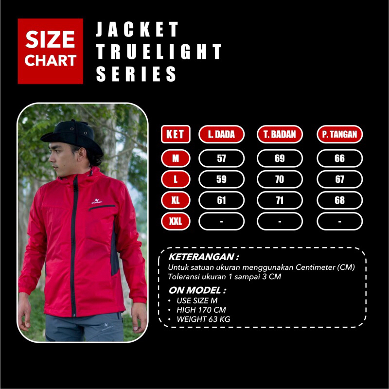 RAIN JAKET WILDSHEEL TRUELIGHT SERIES 100% WATERPROOF