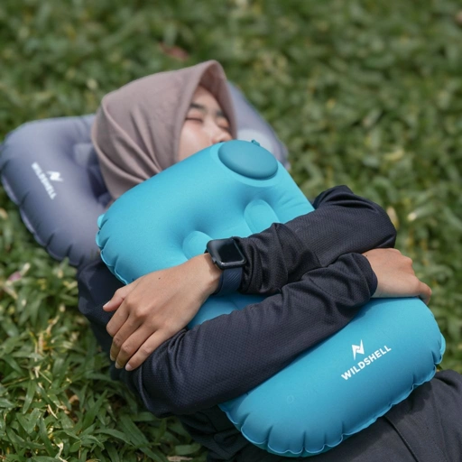 Image of Bantal Lipat Camping Travel Inflatable Air Pillow Portable WILDSHELL