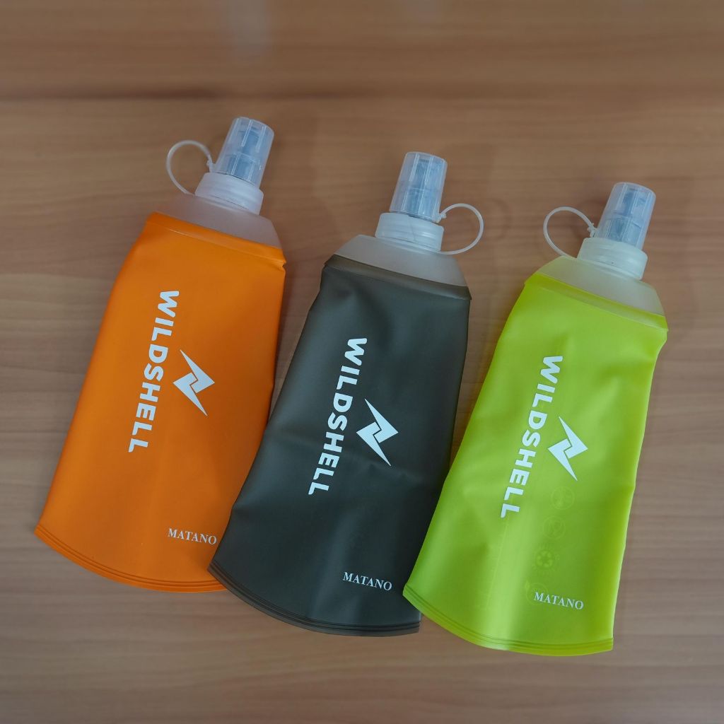 BOTOL MINUM LIPAT 500ml - Foldable soft Flask 500ml trail running MATANO WILDSHELL