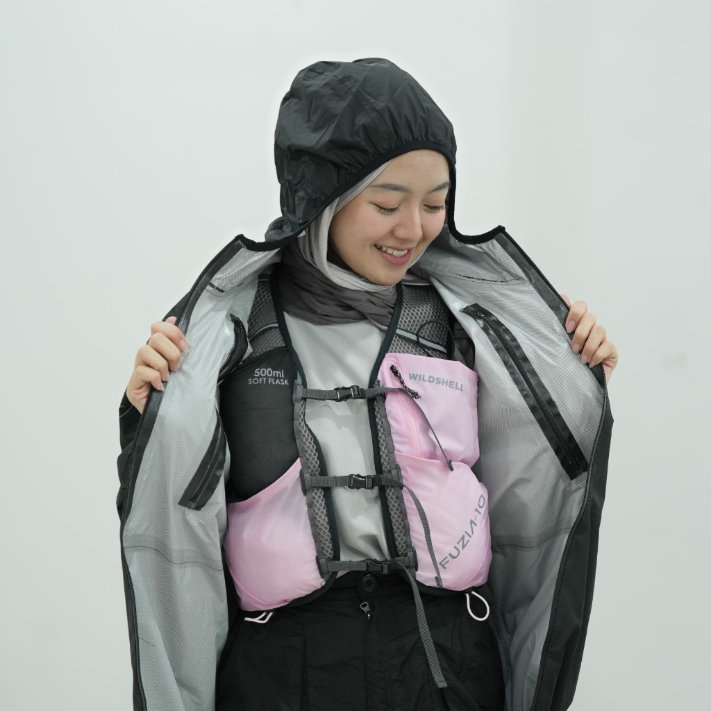 JAKET WILDSHELL TRAIL RUNNING TARANAKI SERIES 100% WATERPROOF