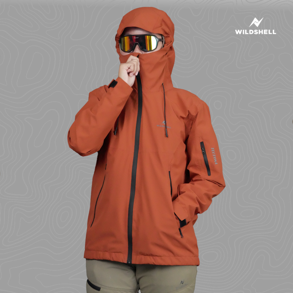 Jaket Gunung Gorpcore Tectona Series 100% Waterproof dari Brand WILDSHELL