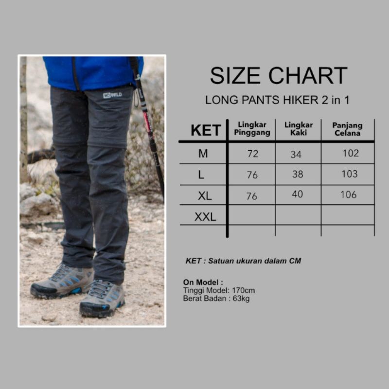 Wild Outdoor Celana Gunung Panjang Bisa di Buat Pendek | Hiker Series
