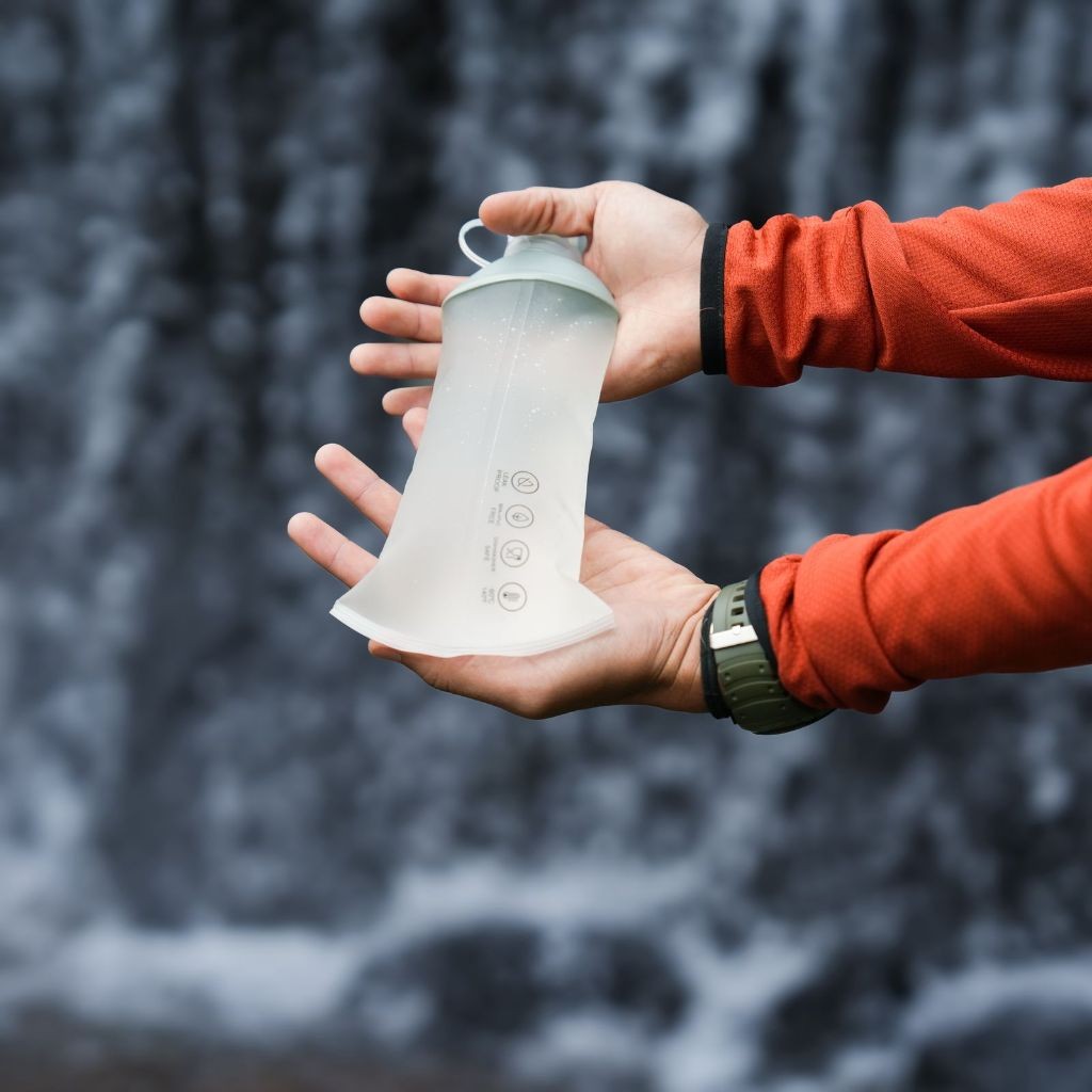 BOTOL MINUM LIPAT 500ml - Foldable soft Flask 500ml trail running MATANO WILDSHELL