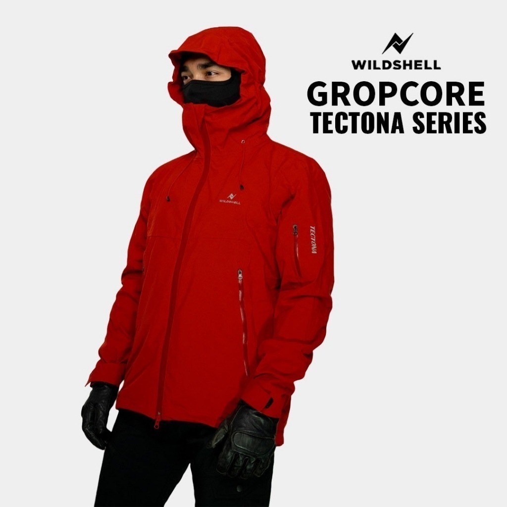 Jaket Gunung Gorpcore Tectona Series 100% Waterproof dari Brand WILDSHELL