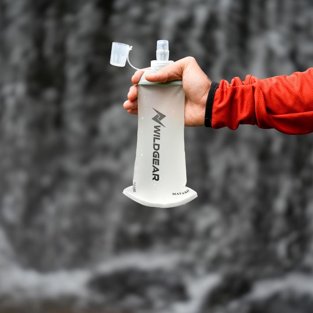 BOTOL MINUM LIPAT 500ml - Foldable soft Flask 500ml trail running MATANO WILDSHELL