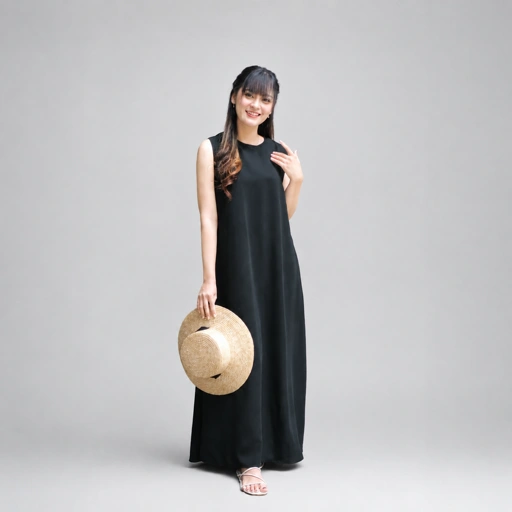 Aera Inner Dress Basic Tanpa Lengan