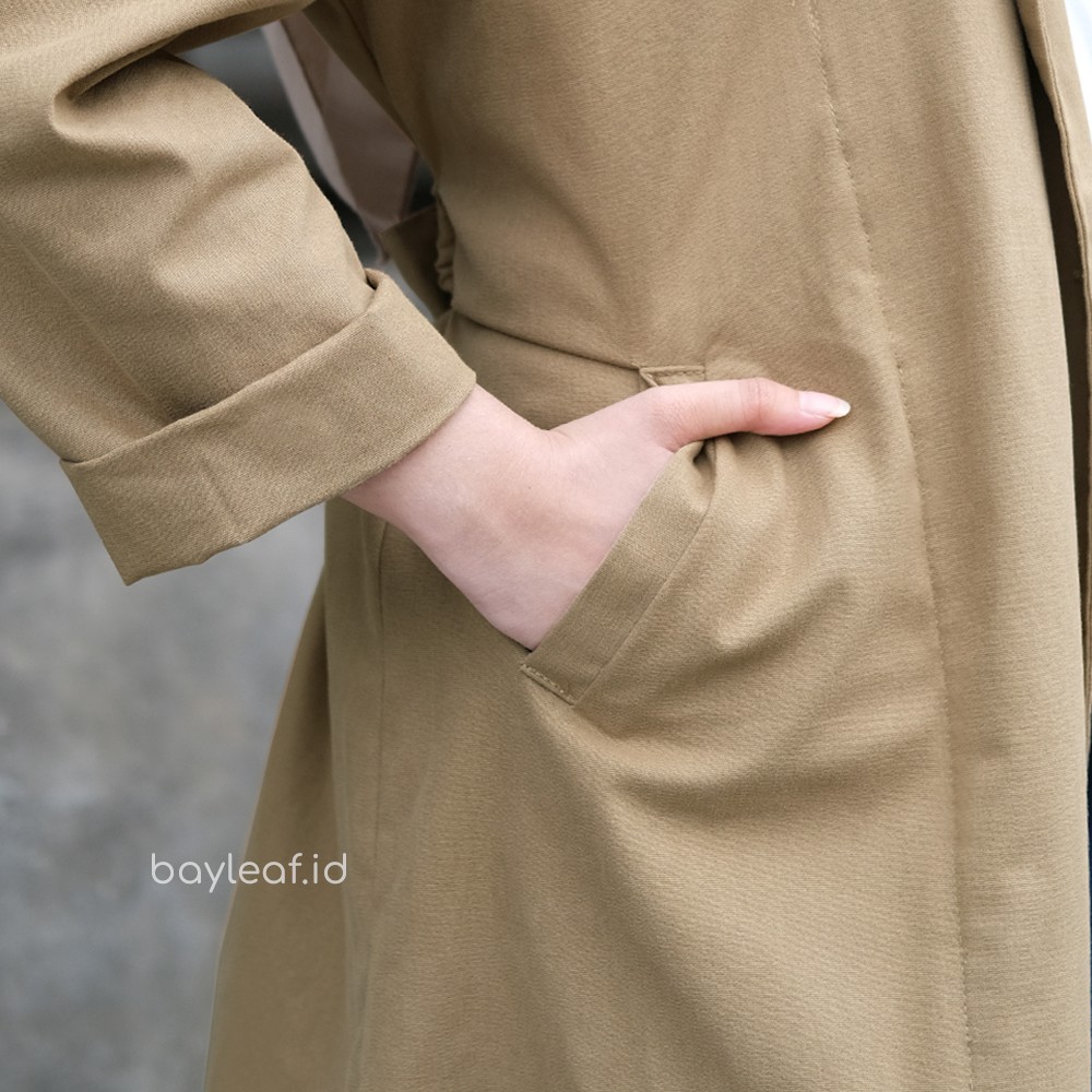 Rose Long Coat Material Soft Canvas