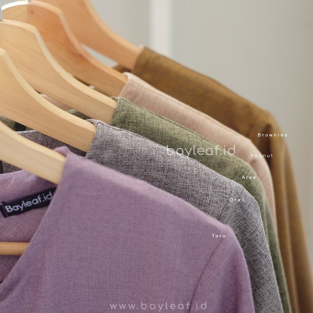 Ellen Basic Tunik Elegan Lengan Panjang Bahan Katun